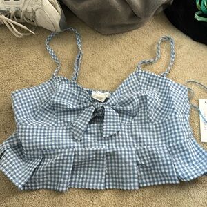 picnic top flowy bottom cropped